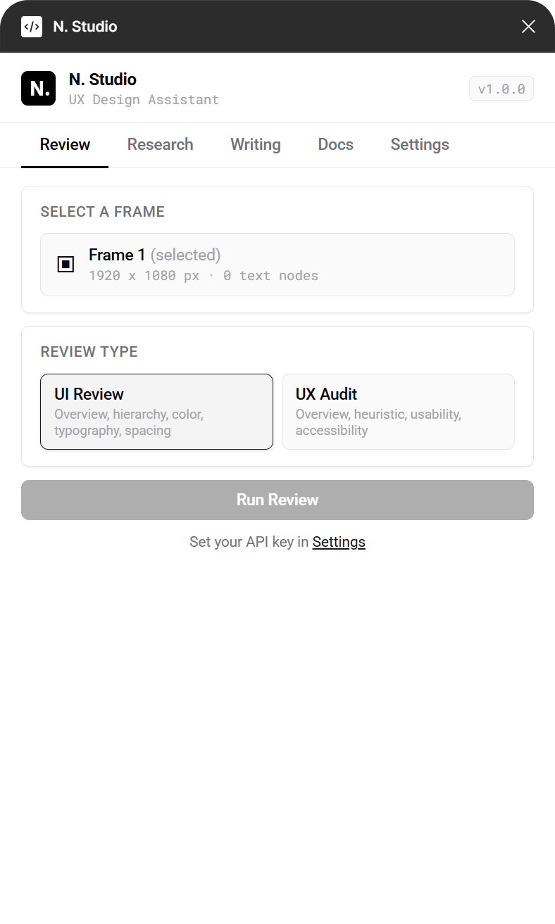 Plugin demo — UI review