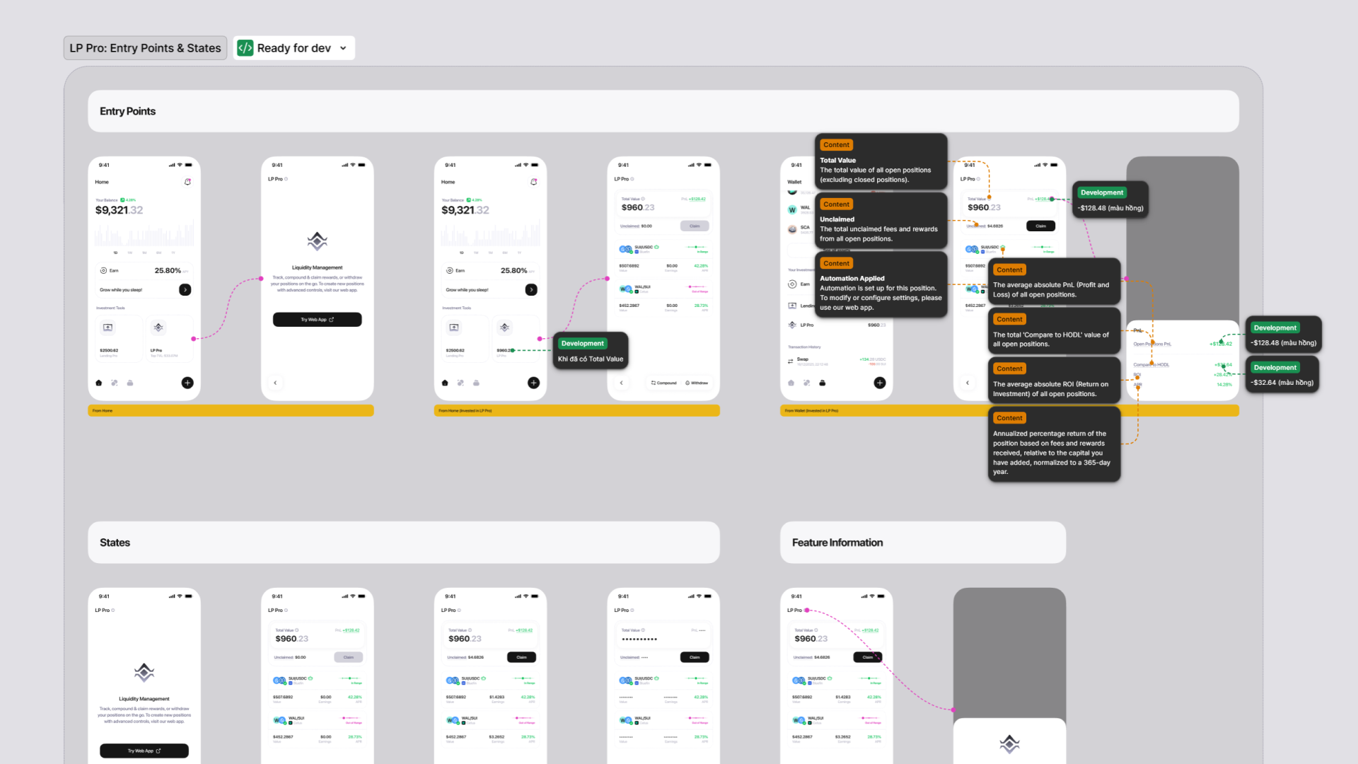 UI — main dashboard
